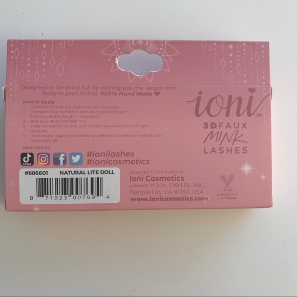 Ioni 3D Faux Mink Handmade Fake EyeLashes - Picture 2 of 2